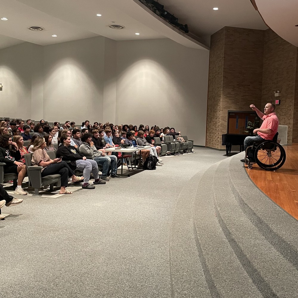 Tyson Dever Speaking to high school students