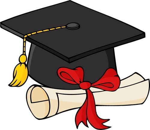Graduation cap and diploma